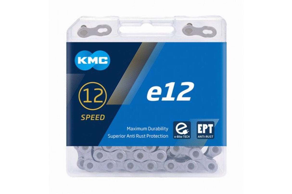 KMC E12 EPT -cykelkedja 130 silverlänkar