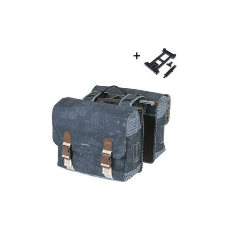 Basil Doppelte Fahrradtasche Bohème Mik 35 Liter – Indigoblau