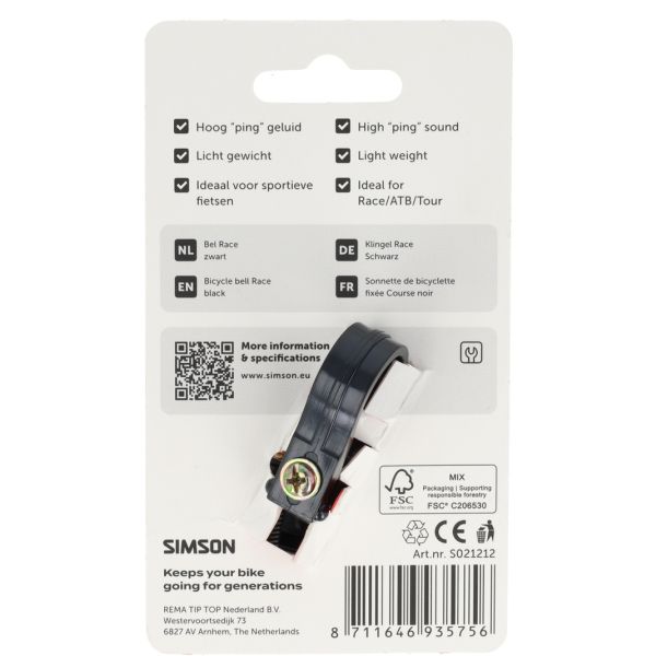 Tmf tormino fulfilment simson fietsbel race - rvs compact