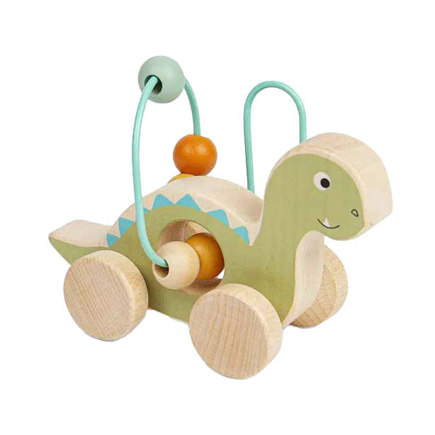Bigjigs Schiebefigur Diplodocus aus Holz mit Perlenrahmen
