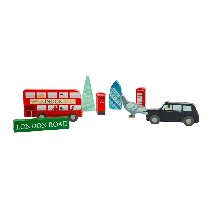 Bigjigs Holz-Puzzle London, 8-teilig.