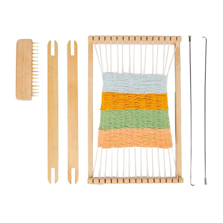 Bigjigs Holzwebstuhl-Set, 10-tlg.