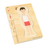 Bigjigs Anatomie-Puzzle aus Holz – Junge, 26 Teile.