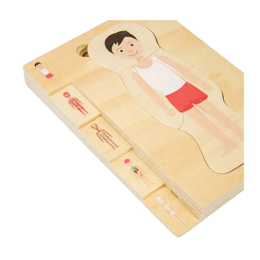 Bigjigs Anatomie-Puzzle aus Holz – Junge, 26 Teile.