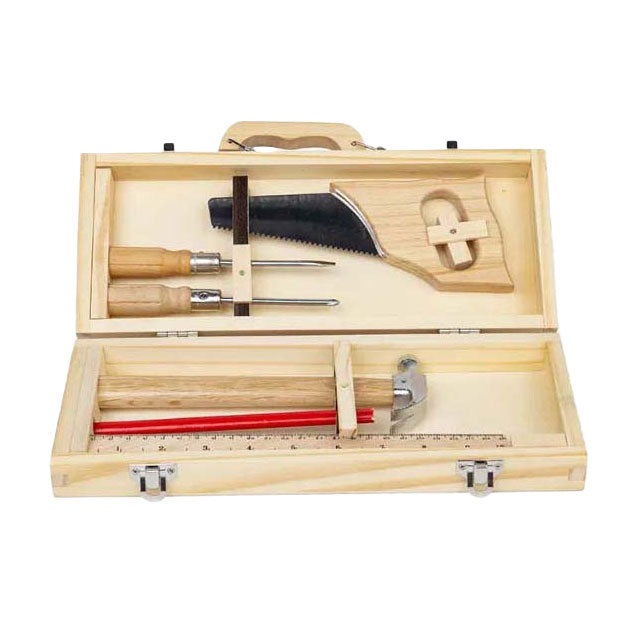 Bigjigs Holz-DIY-Werkzeugkasten, 6-teilig.