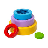 Bigjigs Blumenturm aus Holz, 5 Stk.
