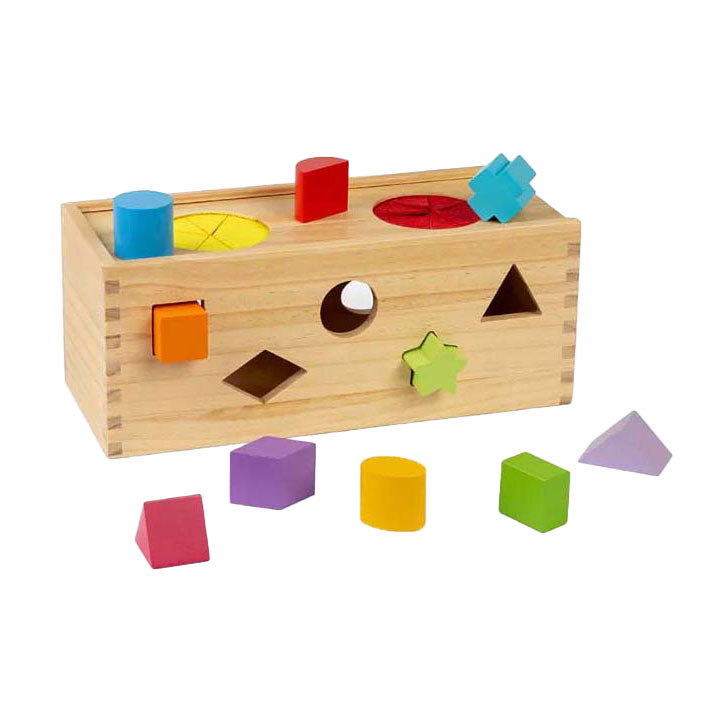 Bigjigs Mystery-Box-Formsortierer aus Holz, 10 Stück.