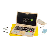 Bigjigs Holzspielzeug-Laptop-Set, 95-teilig.