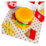 Bigjigs Holz-Burger- und Pommes-Set, 48-teilig.