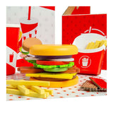 Bigjigs Holz-Burger- und Pommes-Set, 48-teilig.