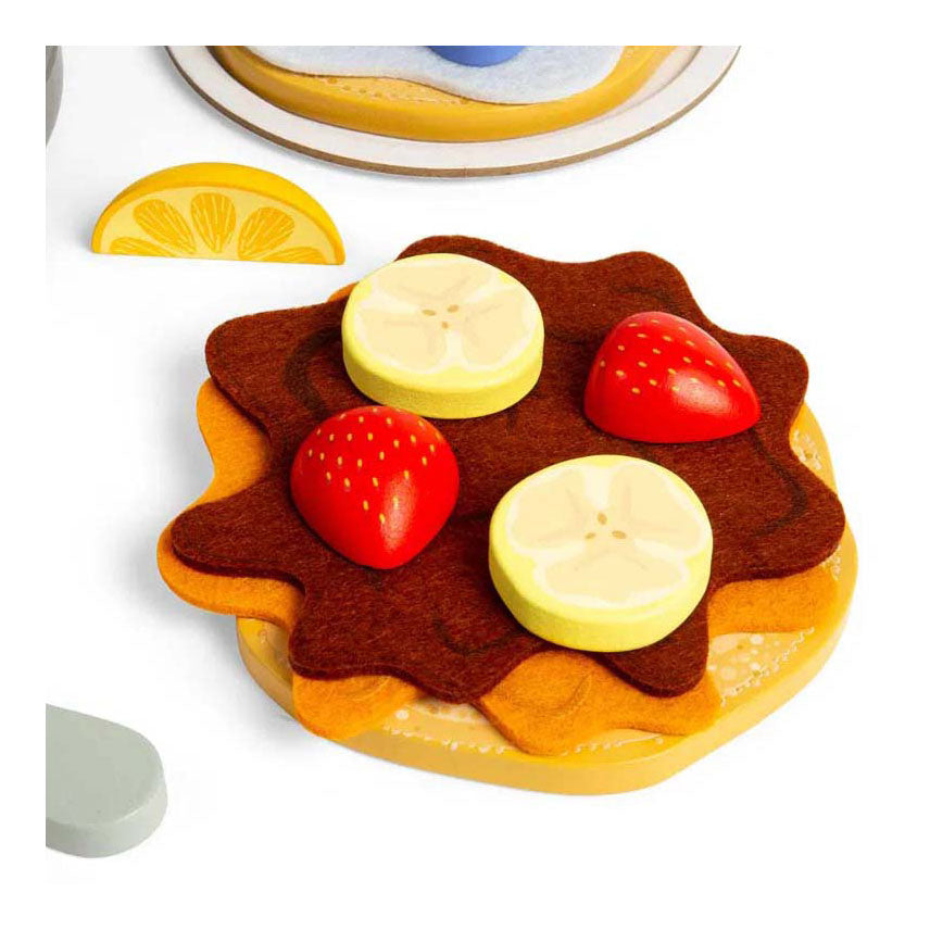 Bigjigs Pfannkuchen-Spielset aus Holz, 16-teilig.