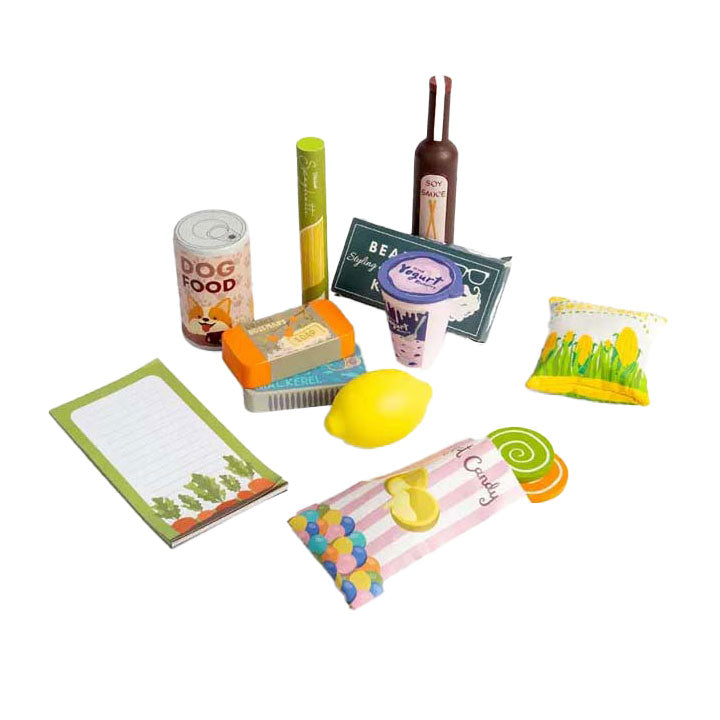 Bigjigs Einkaufsspielset aus Holz, 17-teilig.