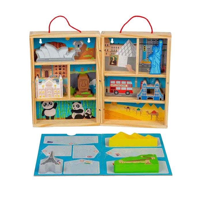 Bigjigs Reisespielset aus Holz, 10-teilig.