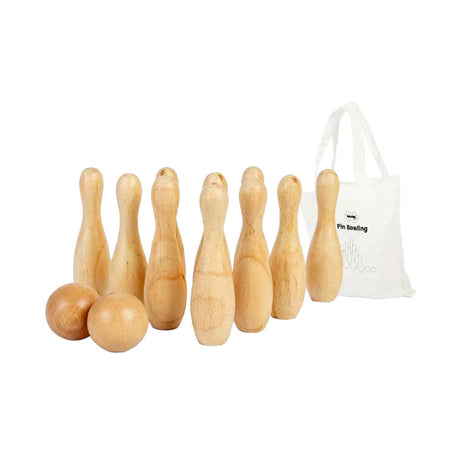 Bigjigs Bowling-Set aus Holz, 12-teilig.