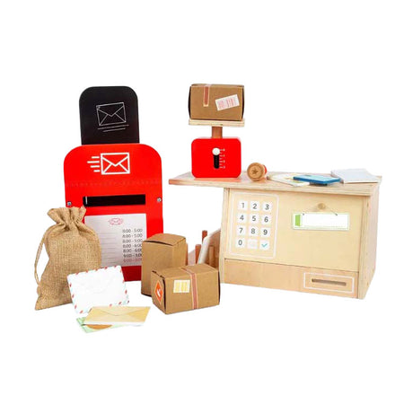 Bigjigs Holz-Postspielset, 19-teilig.