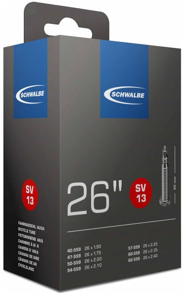 Tube intérieur de Schwalbe SV13 26 pouces 40 62-559 SV 40 mm