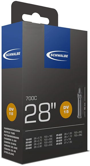 Schwalbe Inner Tube DV15 28 pouces Race 18 25-622 DV 40 mm