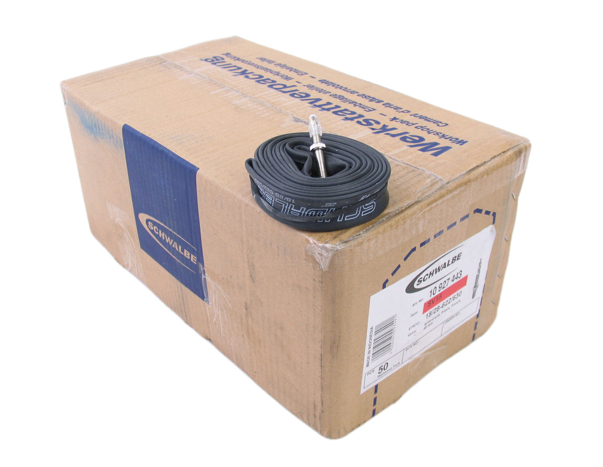 SCHWALBE Inner Tube SV15 + 28 18 28-622 630 Valve 60 mm (emballage d'atelier de 50 pièces)