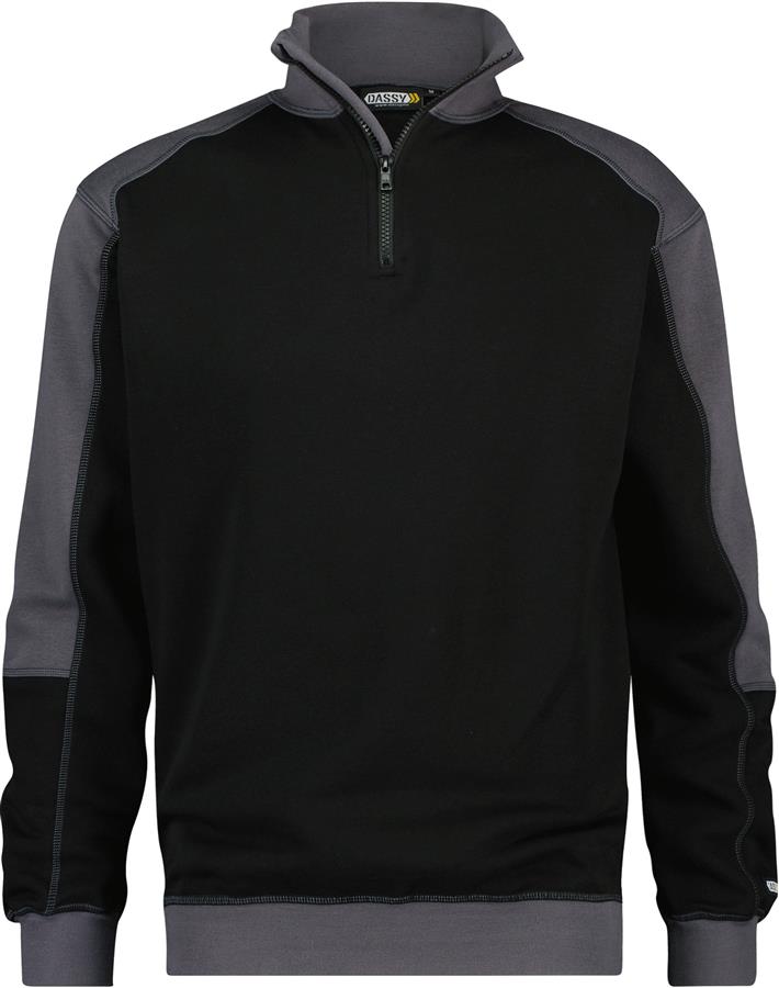 Dassy Pullover Basiel schwarz grau l