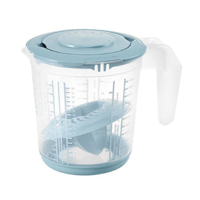 Keeper Kunststoff-Messbecher rutschfest 1l mit Deckel und Zitruspresse ã˜14x15cm nordisch blau