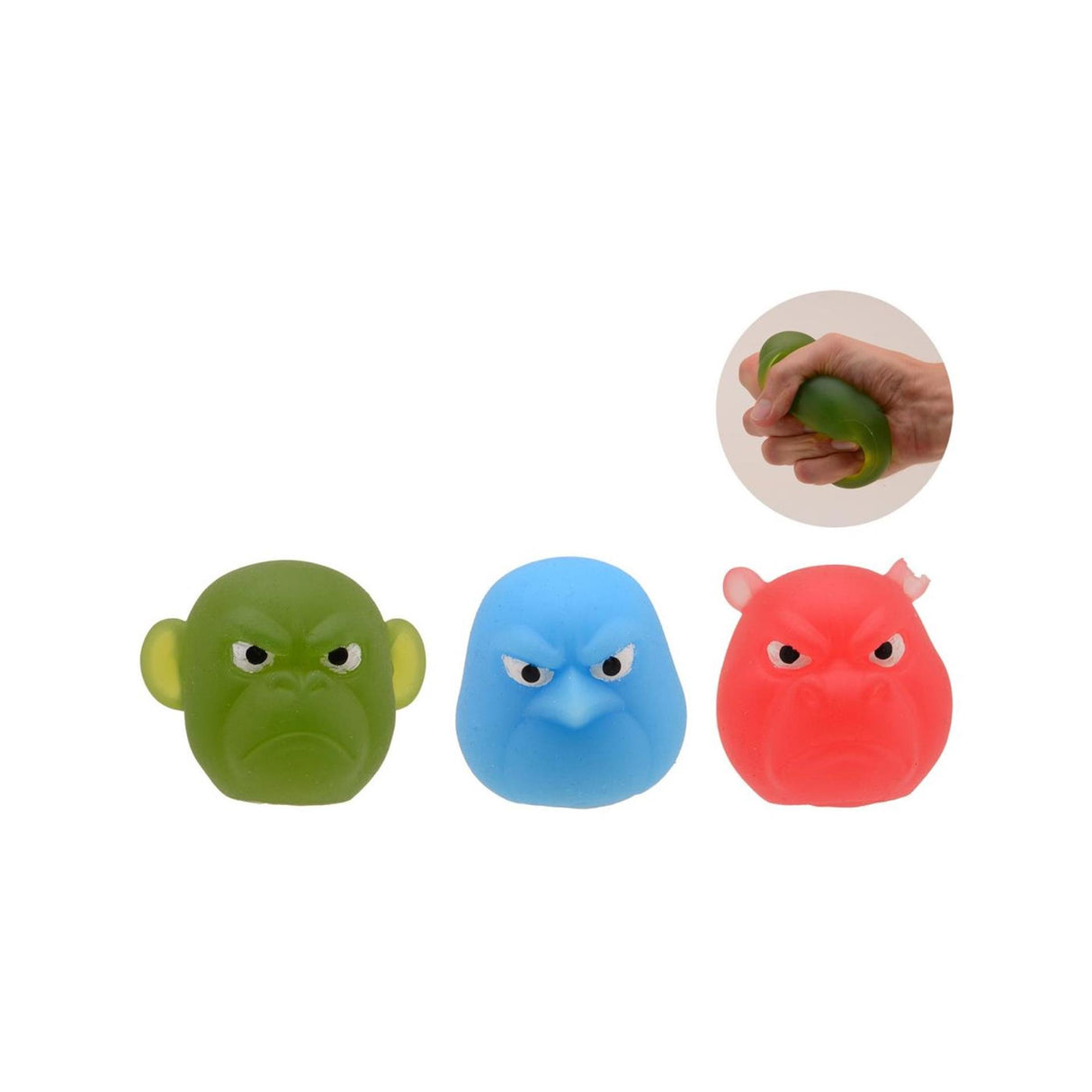 Johntoy anti stress angry squeez animal head