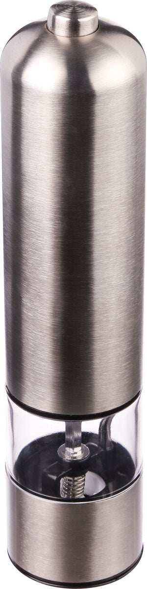 5Five Elektrische Pfeffermühle Edelstahl Silber 23 cm – Salzstreuer – Kräuter- und Gewürzmühlen