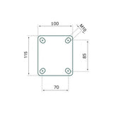 MM-Produkte, festes Rad, 300 x 4, pannensicheres PU-Rad