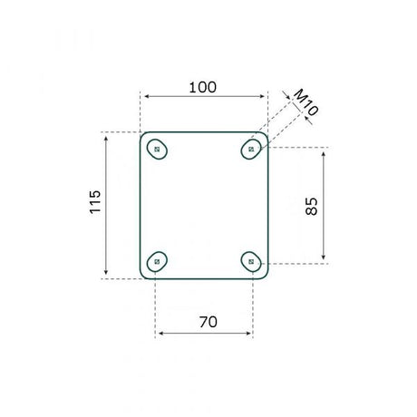 MM-Produkte, festes Rad, 300 x 4, pannensicheres PU-Rad