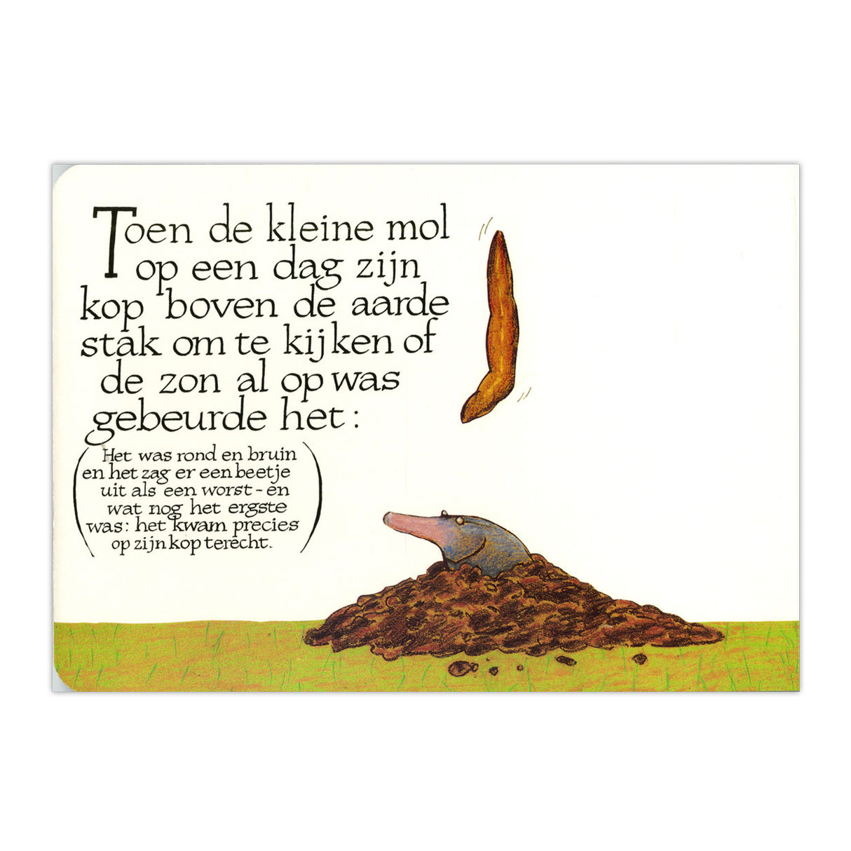 Zentrales Buchhaus über einen kleinen Maulwurf... Pappbuch