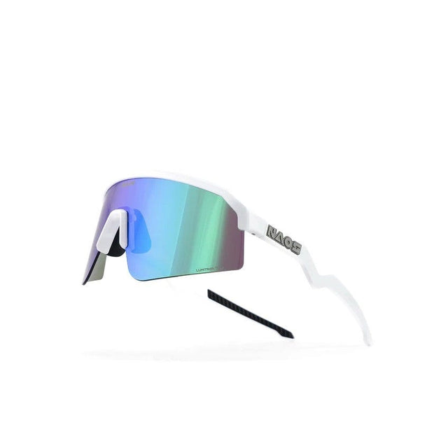 Umit Naos Sonnenbrille Ziris Regular Mattweiß Blau Grün
