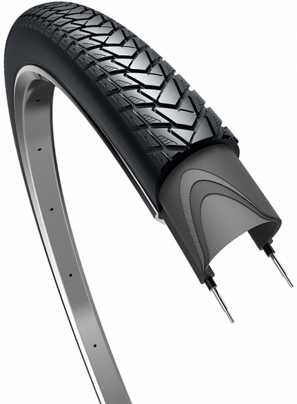 Edge Tire Traveller Basic 28 x 1,60 42-622 Schwarz mit Reflexion