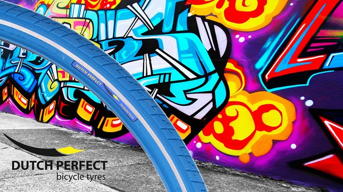 Dutchperfect Tire Dutch Perfect 28 x 1 ½ 40-635 mm de azul anti-lok con reflejo