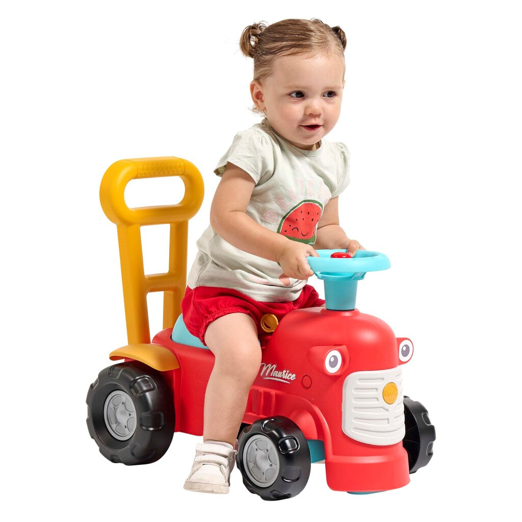 Falk Lauffigur Traktor Maurice rot – Spielzeugtraktor für Kleinkinder.