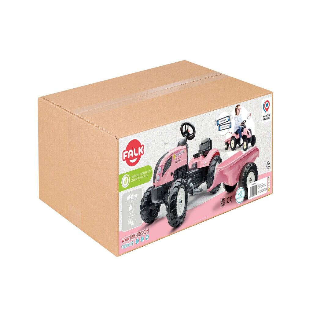 Falk Traktor Country Farmer Set rosa 2+