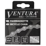 Ventura Halskette FD1002A - 6 7sp - 1 2 x 3 32 - 116 Links - Grau