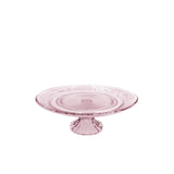 Ideen 4 Jahreszeiten Schüssel auf Fuß Glas ø23xh8cm rosa