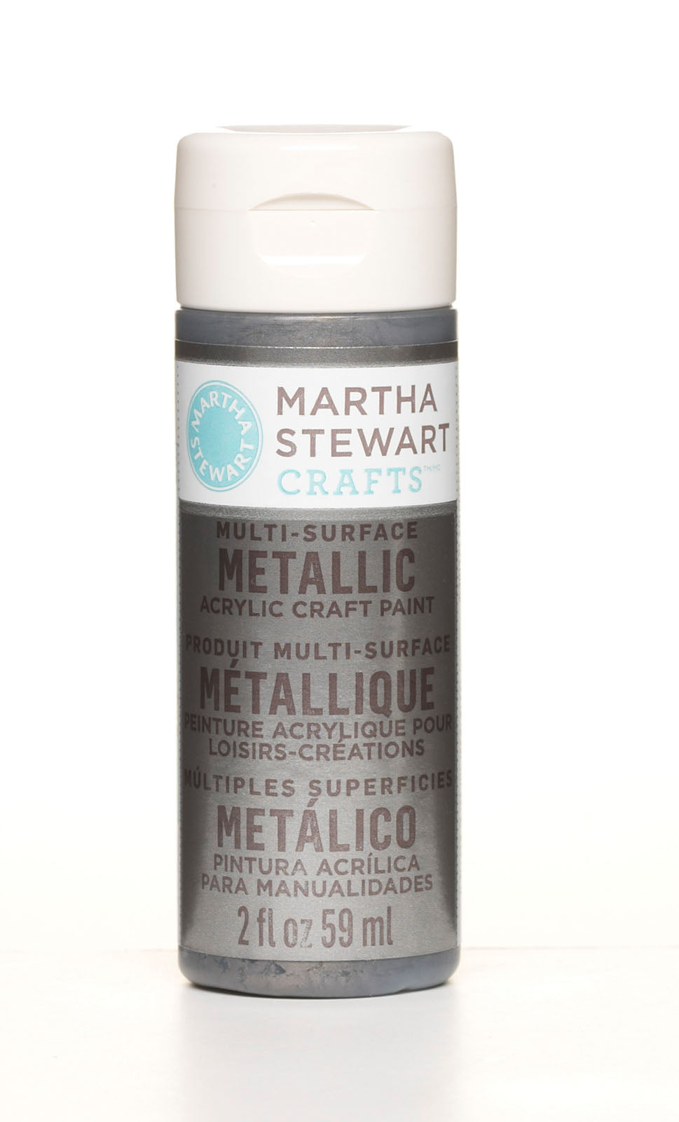 Martha Stewart • Farbe 59 ml metallic gebürstetes Zinn