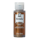 Folkart • Metallic-Acrylfarbe Schokoladenbraun 59 ml