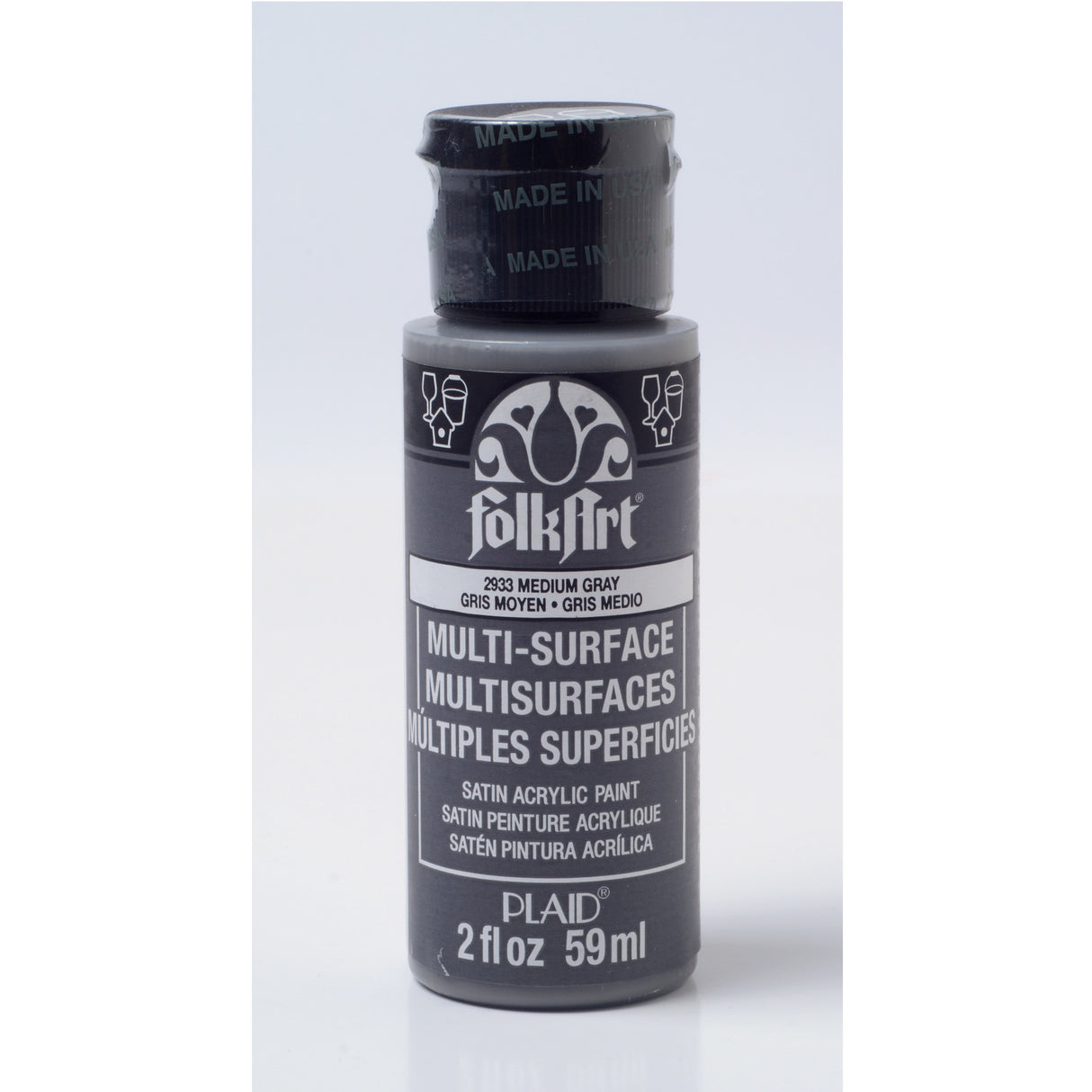 Folkart • Multi-Surface Mittelgrau 59 ml