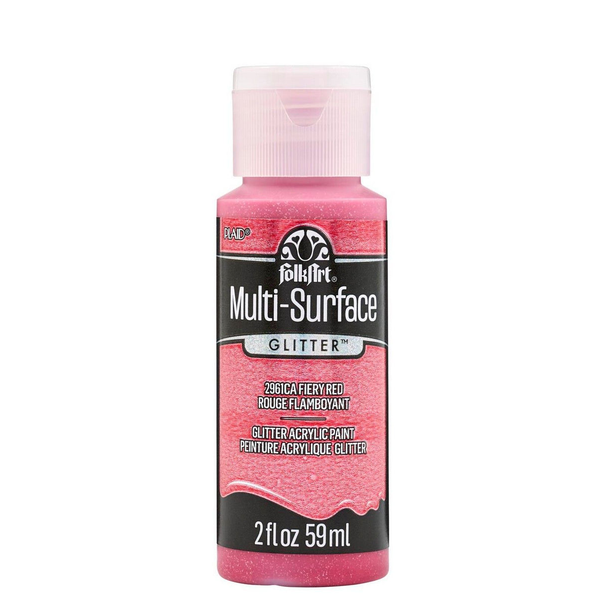 Folkart • Multi-Oberflächen-Glitzer Feuerrot 59 ml