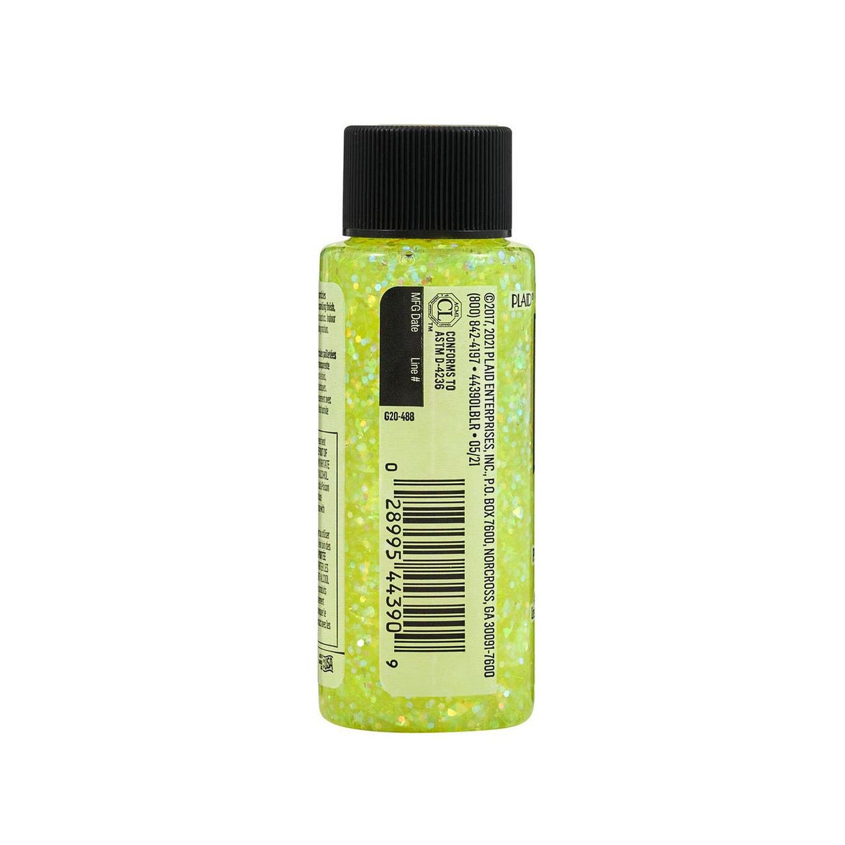 Folkart • glitzernde Acrylfarbe Neongelb 59 ml