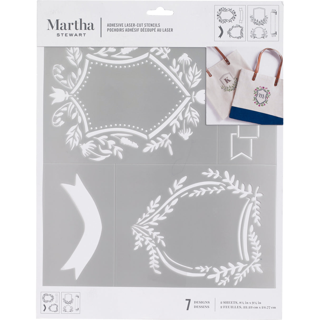 Martha Stewart • Selbstklebendes Schablonenwappen, 2 Stück