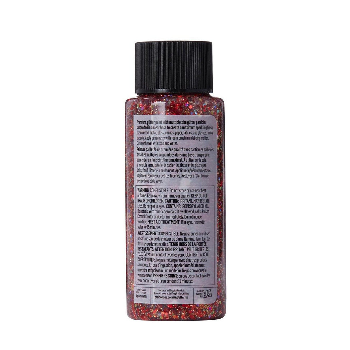 Folkart • Glitzerfarben Rot 59ml