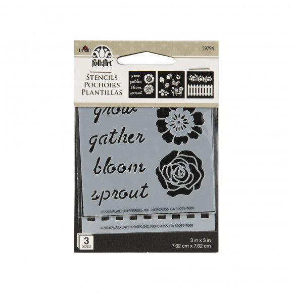 Folkart • Schablonengarten 3 Stück