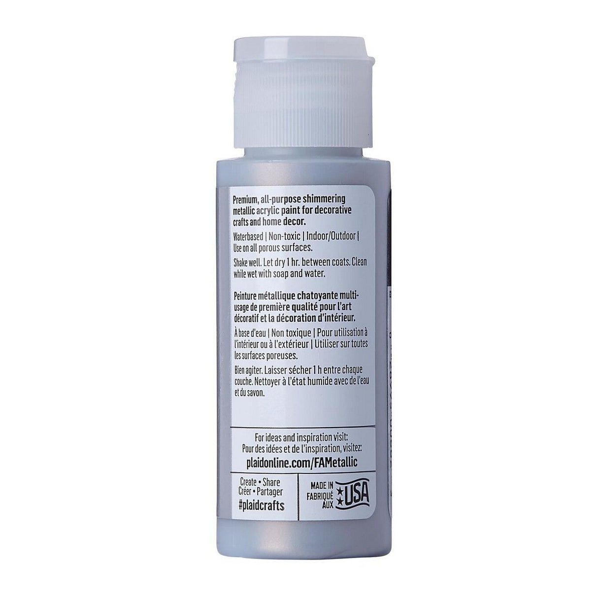 Folkart • Metallic-Acrylfarbe Silber Sterling 59 ml