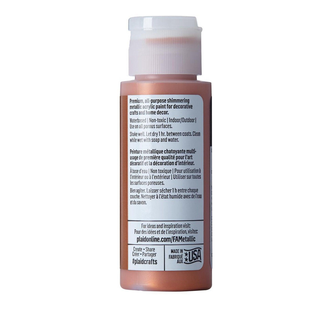 Folkart • Metallic-Acrylfarbe, feste Bronze, 59 ml