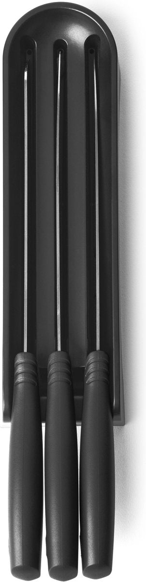 Brabantia Tasty+ Messerblockschublade – mit 3 Messern – dunkelgrau