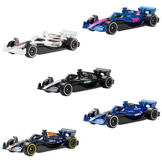 Hot Wheels Formel 1 – Set mit 5 F1-Spielzeugautos aus Metall