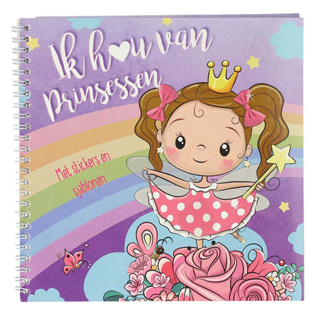 Mondikaart Aufkleber- und Vorlagenbuch „Ich liebe Prinzessinnen“.
