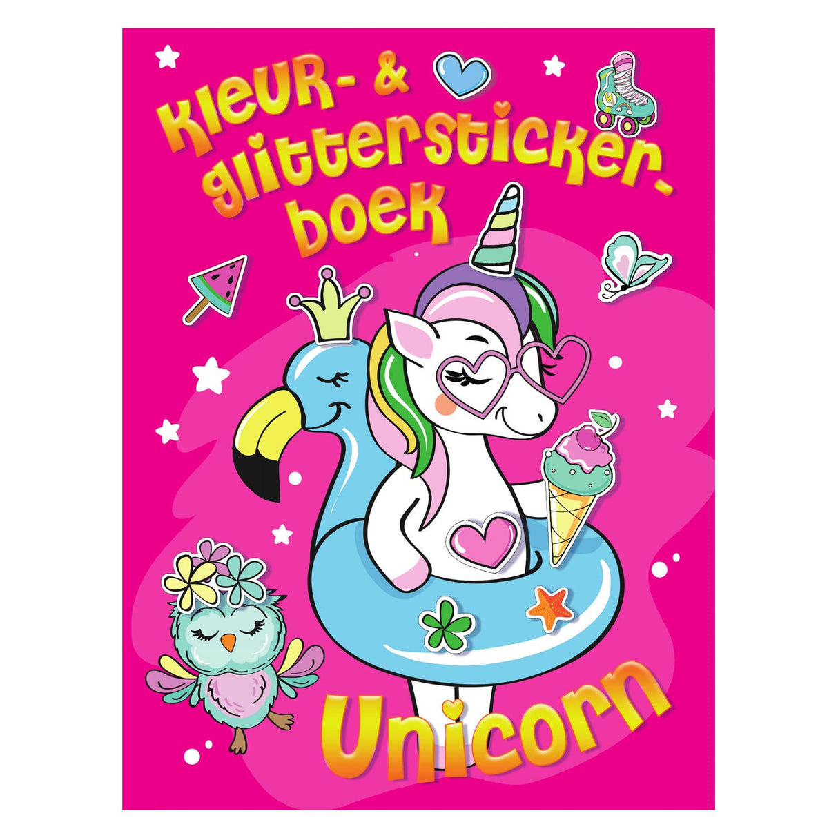 Color glitter sticker book Unicorn